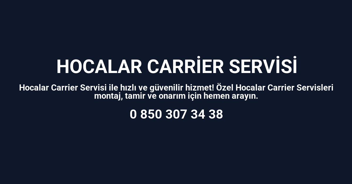 Hocalar Carrier Servisi